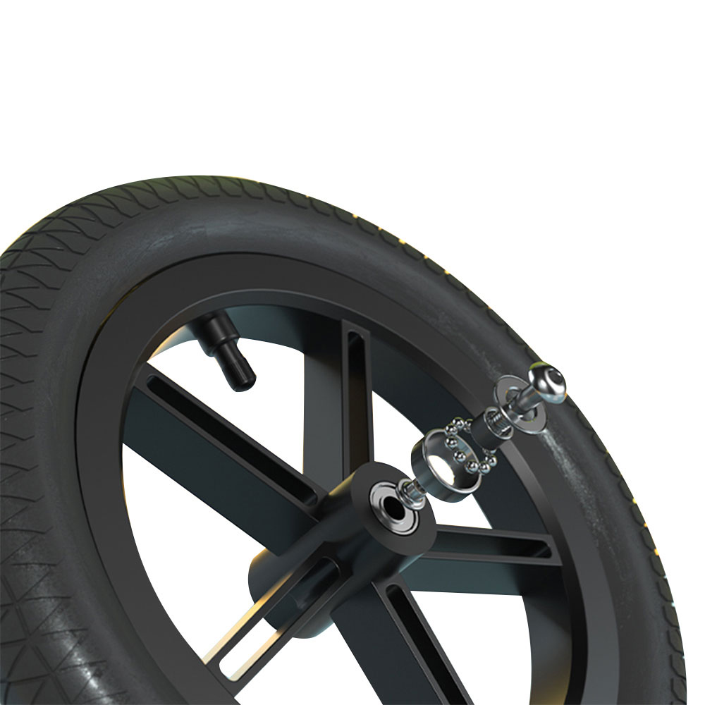 QIQIAO Nylon Material Rubber Tires PU Seat 2-6 Years Old Kids Bike 4